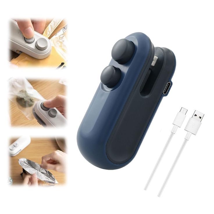 Portable Plastic Bag Sealing Machine | Construx Mini Bag Sealer with Cutter and Magnet